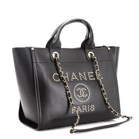 chanel deauville tote studded caviar medium|Chanel Medium Caviar Studded Deauville Tote .